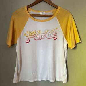 Others Follow | Yes, She Can Raglan Tee | Small